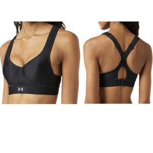 Under Armour Women's Warp Knit High Impact Sports Bra Black Size 32B